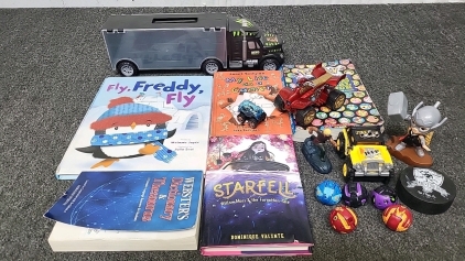 Dino Truck Toy Car HaulerHockey Puck, Books and More
