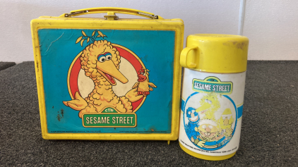 1985 Sesame Street Lunchbox With Thermos