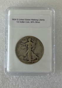 1934 S U oyes States Walking Liberty 1/2 Dollar Coin