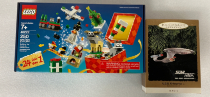Lego 250 Pc Set New in Box and Star Trek U.S.S. Enterprise Ornament