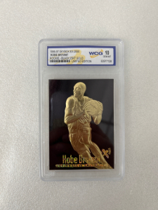 Graded Kobe Bryant Rookie Black 23 Kt Gold Collector Card