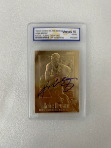 Graded Kobe Bryant 23Kt Gold Rookie Purple Signatured Card