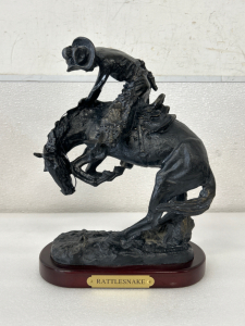 Frederick Remington Rattlesnake Sculpture 11.5” Tall