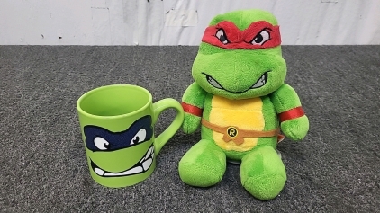 TMNT Piggy Bank and Coffee Mug