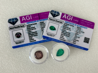 Pair of Certified Gemstones Please Inspect