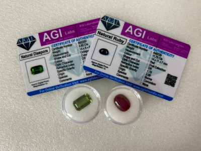 Pair of Certified Gemstones Please Inspect