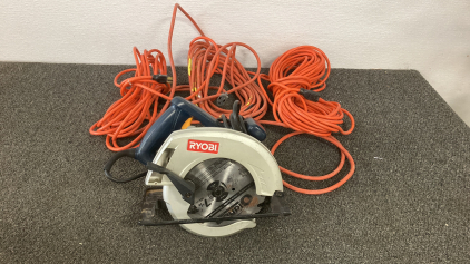 Ryobi Saw,and Extension cords