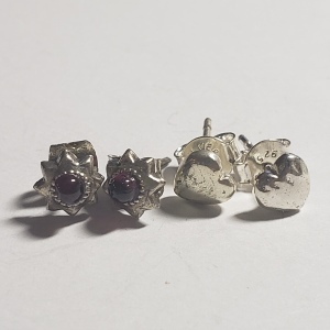 Silver 2 Earring Set