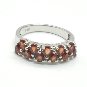 Silver Orange Sapphire(2.7ct) Ring