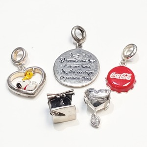 Silver Pandora Stlye Bead Pack Of 5