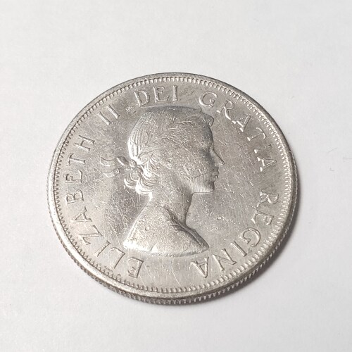 Silver Canadian 50 Cents Coin