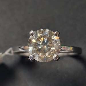 14K Diamond (2.01Ct,Si2,Yellowish Green) Ring