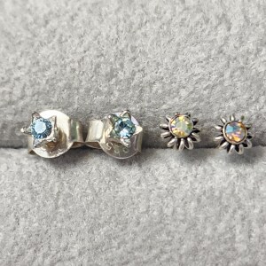 Silver Pack Of 2 Earring Set
