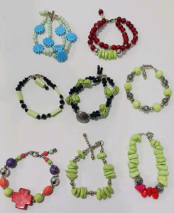 (8) Hand Beaded Bracelets