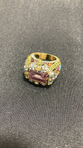 Heidi Daus Multi Color Gem Ring Size 7.5