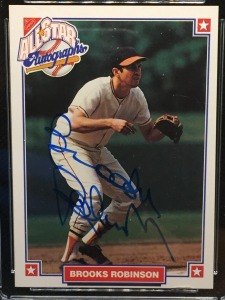Brook Robinson Autographed Baseball Card - Rare