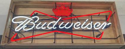 Working Budweiser Neon Bar Sign