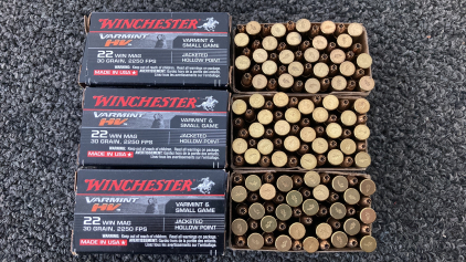 (150) Rnds. Winchester 22 Win Mag Ammo