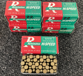 (250) Rnds. Remington 22 Long Hi Speed Kleanbore Ammo