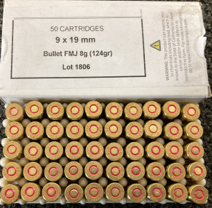 (50) Rnds. 9x19 mm Ammo