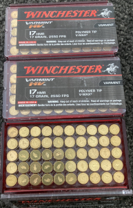 (150) Rnds. Winchester Varmint HV 17 HMR Ammo