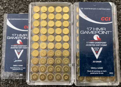 (100) Rnds. CCI 17 HMR Gamepoint Ammo