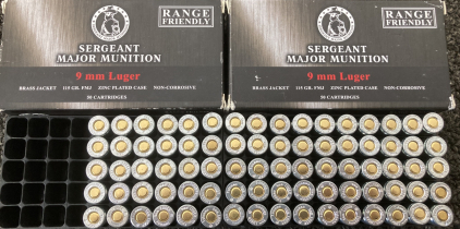 (80) Rnds. Sergeant Major Munition 9 mm Luger Ammo