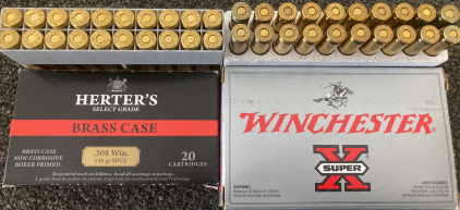 (40) Rnds. .308 Win Ammo. Herter’s And Winchester