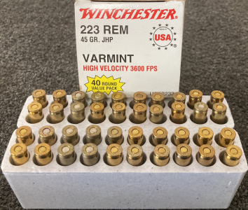 (40) Rnds. Winchester 223 Rem Varmint Ammo