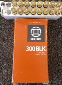 (16) Rnds. Gemtech 300 BLK Subsonic Ammo