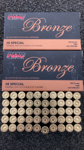 (100) Rnds. PMC Bronze 38 Special Ammo