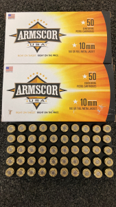 (100) Rnds. Armscor 10mm Ammo