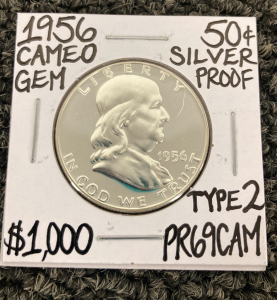 1956 PR69CAM Cameo Proof Franklin 1/2 Dollar
