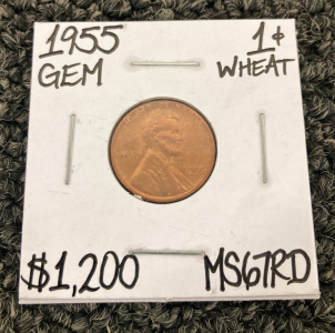 1955 MS67RD Red Gem Wheat Copper Penny