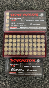 (100) Rnds. Winchester 22 Long Rifle Ammo