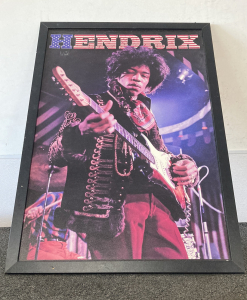 26&rdquo;x38&rdquo; Jimi Hendrix Framed Wall Art