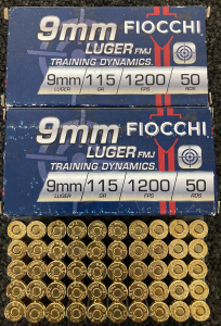 (100) Rnds. Fiocchi 9mm Luger Ammo