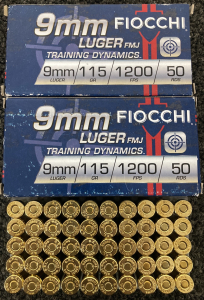 (100) Rnds. Fiocchi 9mm Luger Ammo