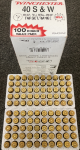 (100) Rnds. Winchester 40 S&W Ammo