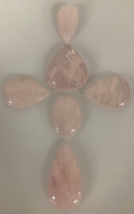 (6) Rose Quartz Gemstone Cabochons