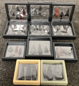 Collection of Framed Arrowheads