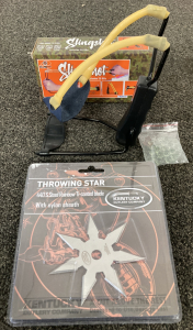 Throwing Star And Slingshot