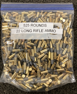 (525) Rounds 22 Long Rifle Ammo