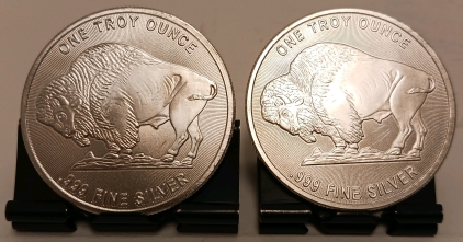 (2) Troy Ounce .999 Silver Rounds