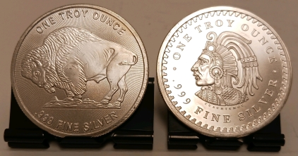 (2) Troy Ounce .999 Silver Rounds