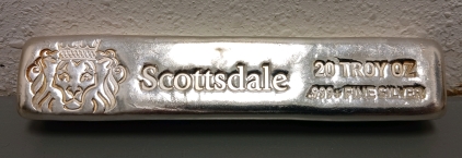 20 Troy Ounce Bar .999+ Fine Silver