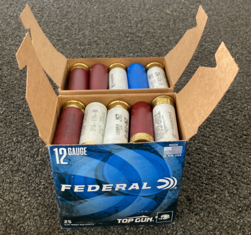 (50) Federal Top Gun 12 Ga. Clay Target Shotshells