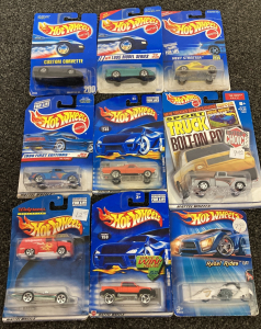 (9) Collectible Hotwheels Cars 1991-2004