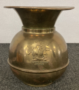 Vintage Pony Express Brass Spitoon