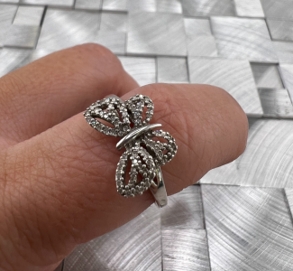 Diamond - Sterling Butterfly Ring